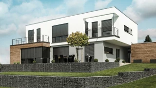 Haus mit Raffstoren