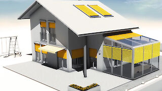 Grafik eines nachgerüsteten Hauses